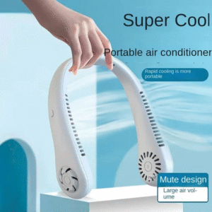 Portable USB Neck Fan – Hands-Free Dual Cooling