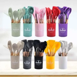 12PCS Silicone Kitchen Utensils Set – Non-Stick & Heat-Resistant