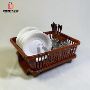 Fancy 3-in-1 Dish Drying Rack – Durable Plastic Sink Organizer
