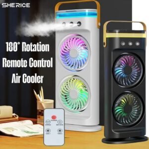 Double-Ended USB Spray Fan – 2000mAh Portable Misting Air Cooler